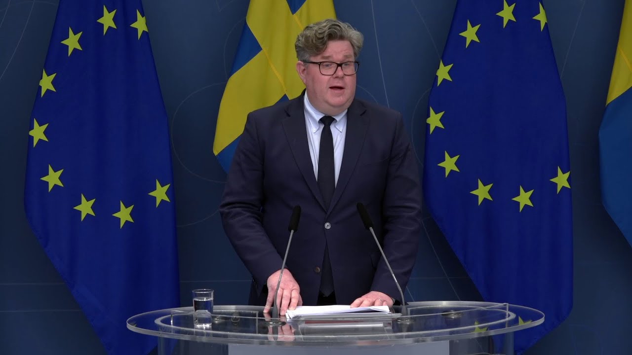 Presstr&auml;ff med justitieminister Gunnar Str&ouml;mmer