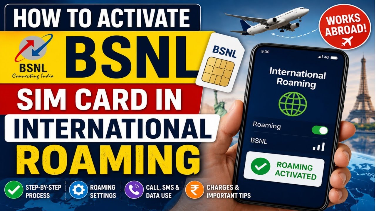 How to activate BSNL SIM card in International Roaming | Activation Guide 2026