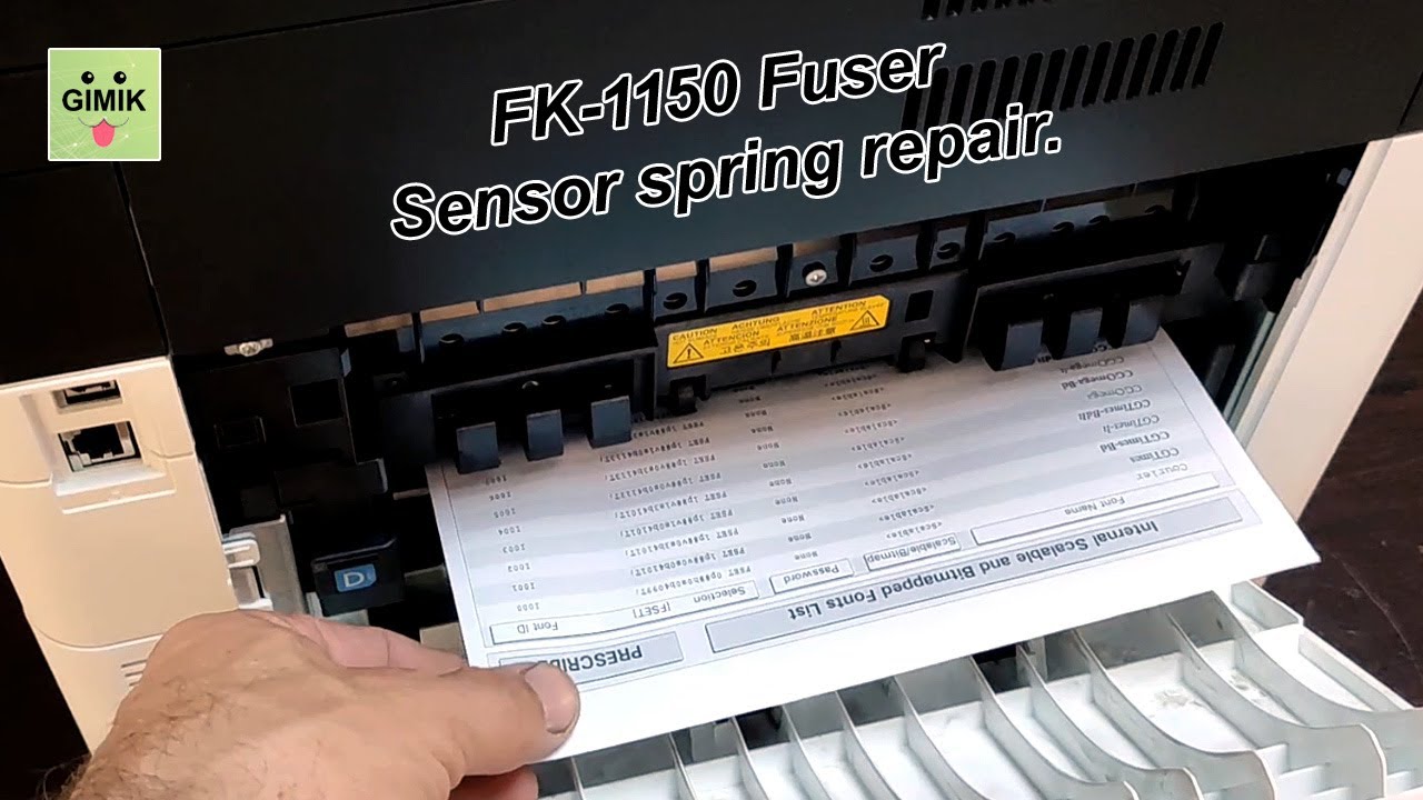 How to Fix Kyocera Paper Jam - Exit Sensor Spring Repair (P2235dn, P2040dn, M2040dn)