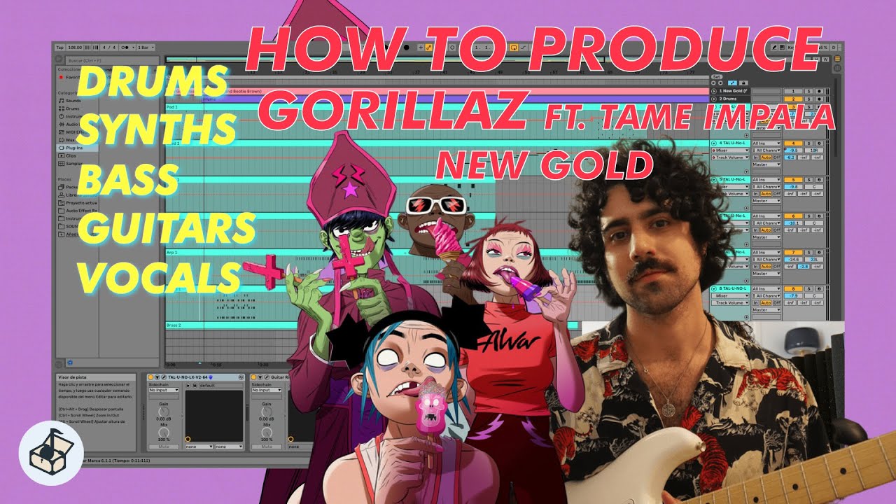 How to Produce: GORILLAZ ft. TAME IMPALA - New Gold | Synths, Guitar, Bass and Vocal Production