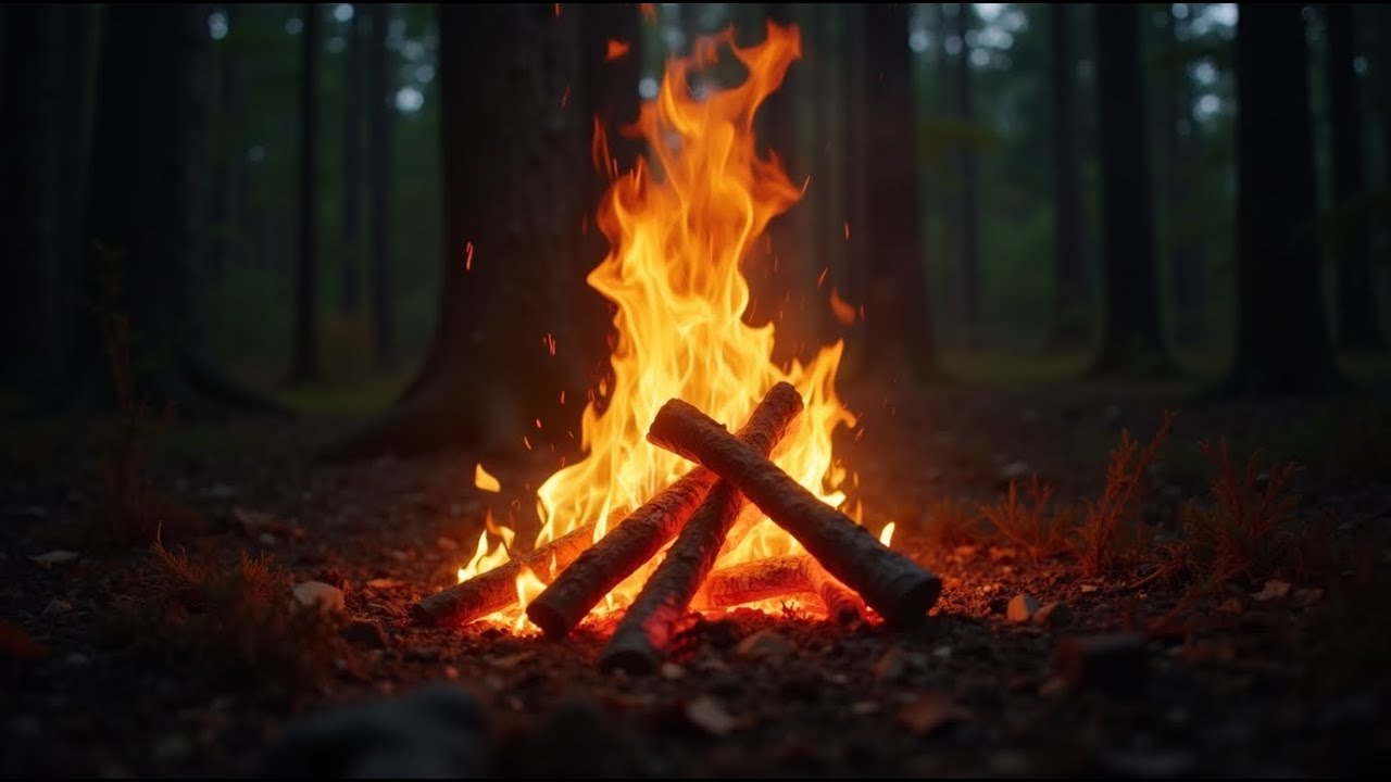 Campfire Night Ambience – Drift Off Fast