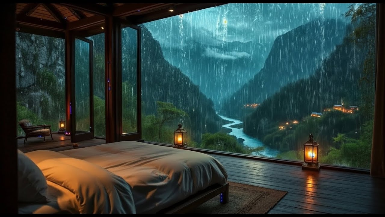 Best Relaxing Piano Music & Rain Sounds For Sleep, Stress  and Anxiety Relief, Meditation, Calming