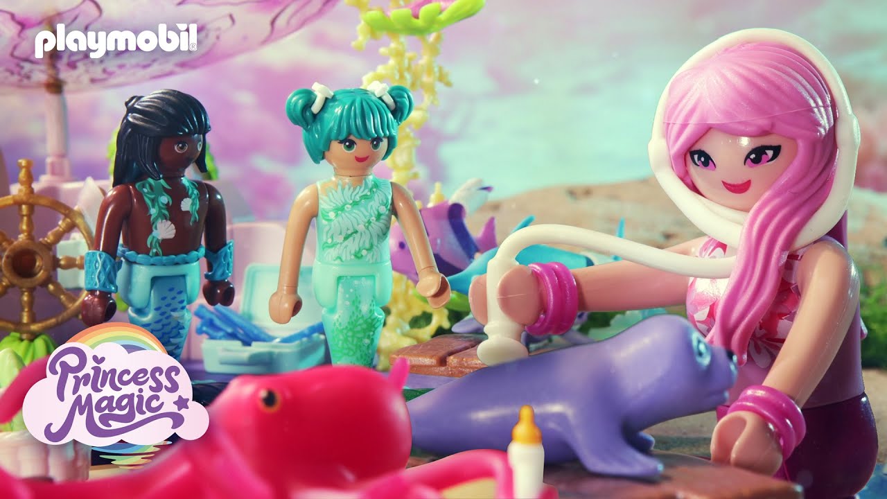 Princess Magic: Ein süßer Patient für die Meerjungfrauen-Pflegestation | PLAYMOBIL Kurzfilm