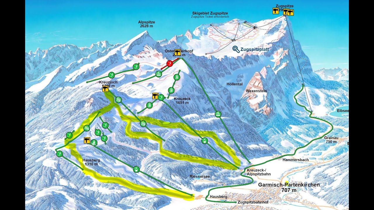 Garmisch-Partenkirchen all three downhill slopes: Kandahar, Olympia & Hausberg