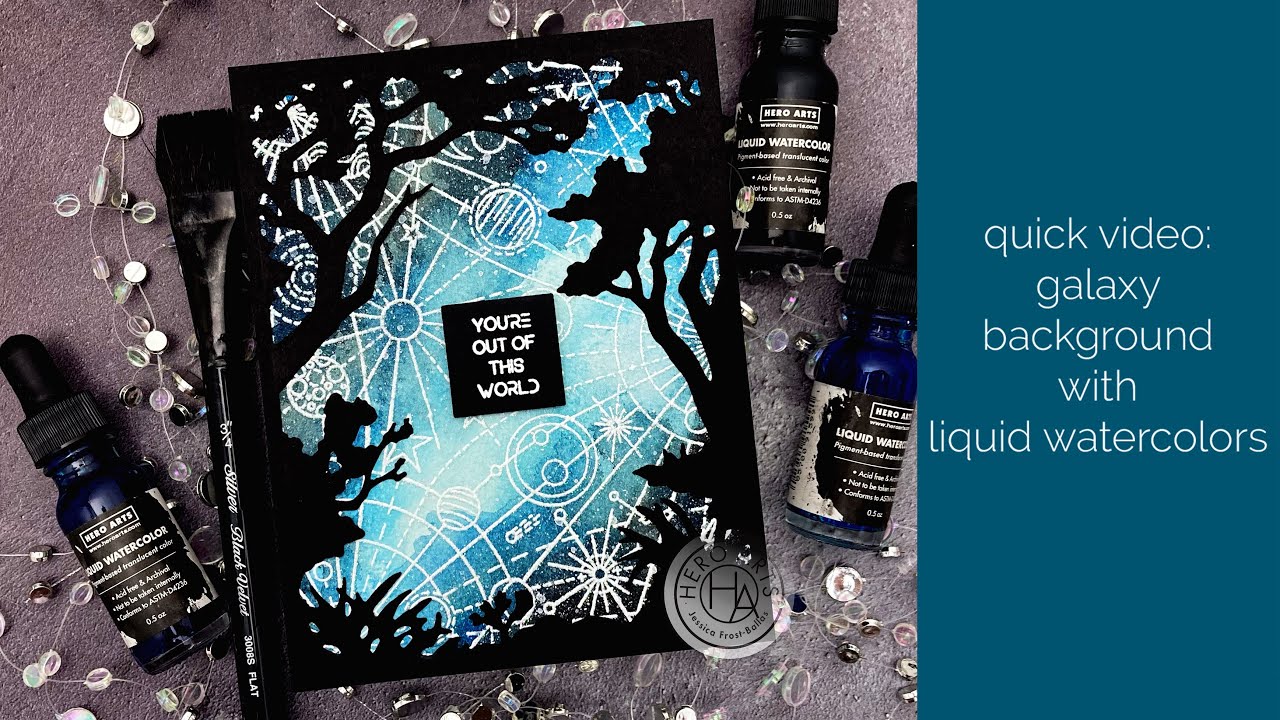 Quick Video: Galaxy Background with Liquid Watercolors - Hero Arts
