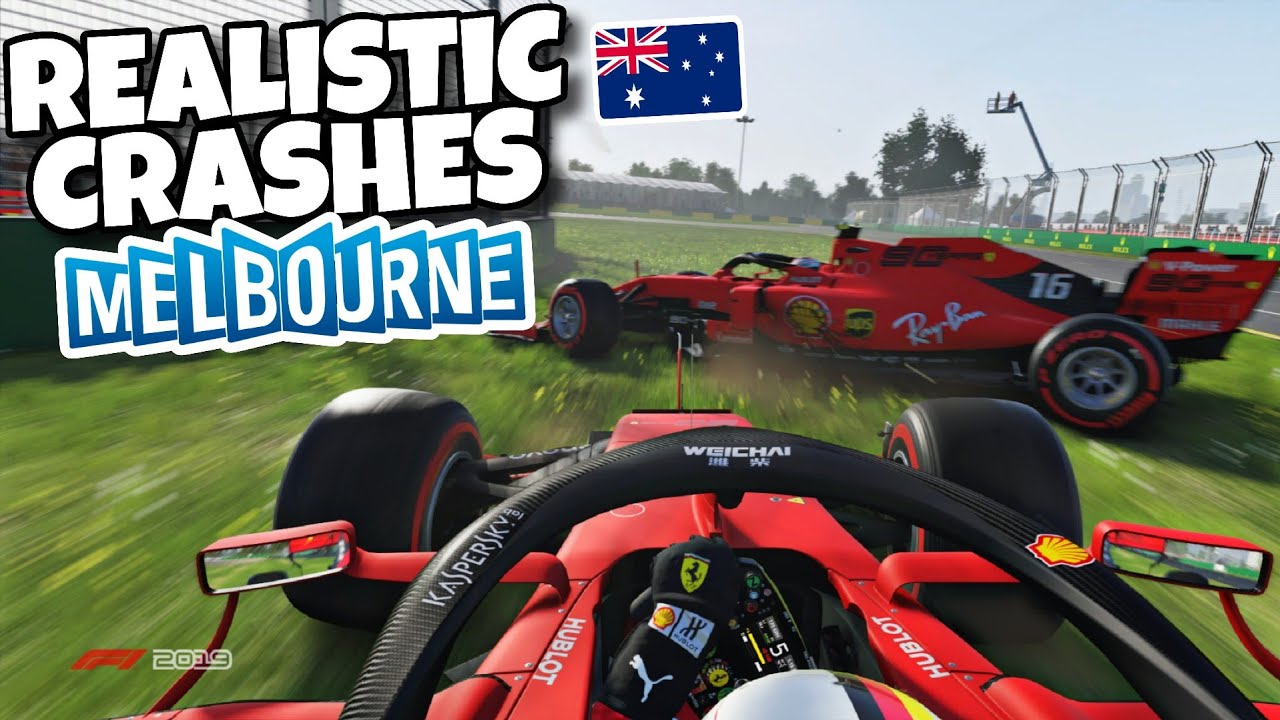 REALISTIC F1 CRASHES AUSTRALIAN GP!