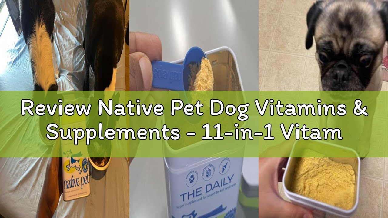 Review Native Pet Dog Vitamins & Supplements - 11-in-1 Vitamin Powder for Dog Food Topper - Collagen