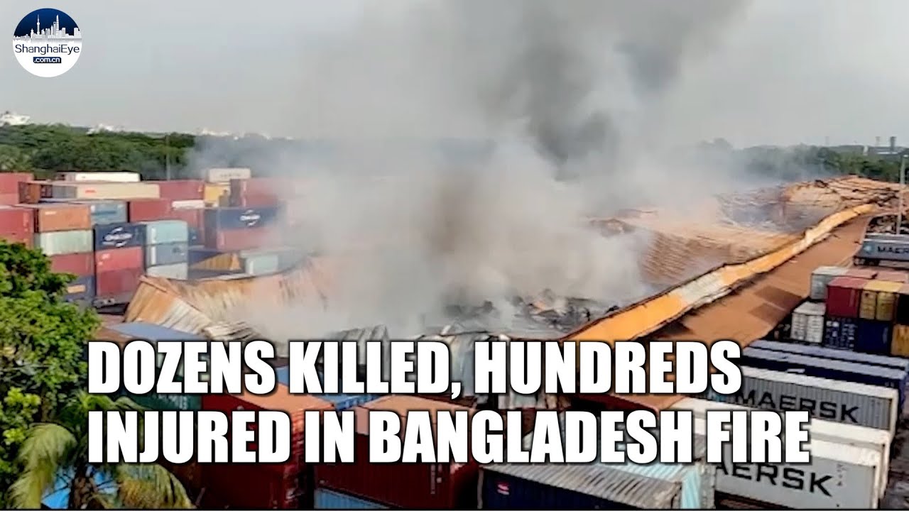 MOMENT: Huge explosion disrupts livestream as fire kills dozens, injures hundreds in Bangladesh