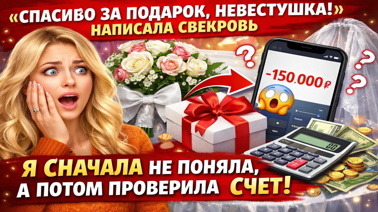 «СПАСИБО ЗА ПОДАРОК, НЕВЕСТУШКА!» НАПИСАЛА СВЕКРОВЬ  Я СНАЧАЛА НЕ ПОНЯЛА, А ПОТОМ ПРОВЕРИЛА СЧЕТ