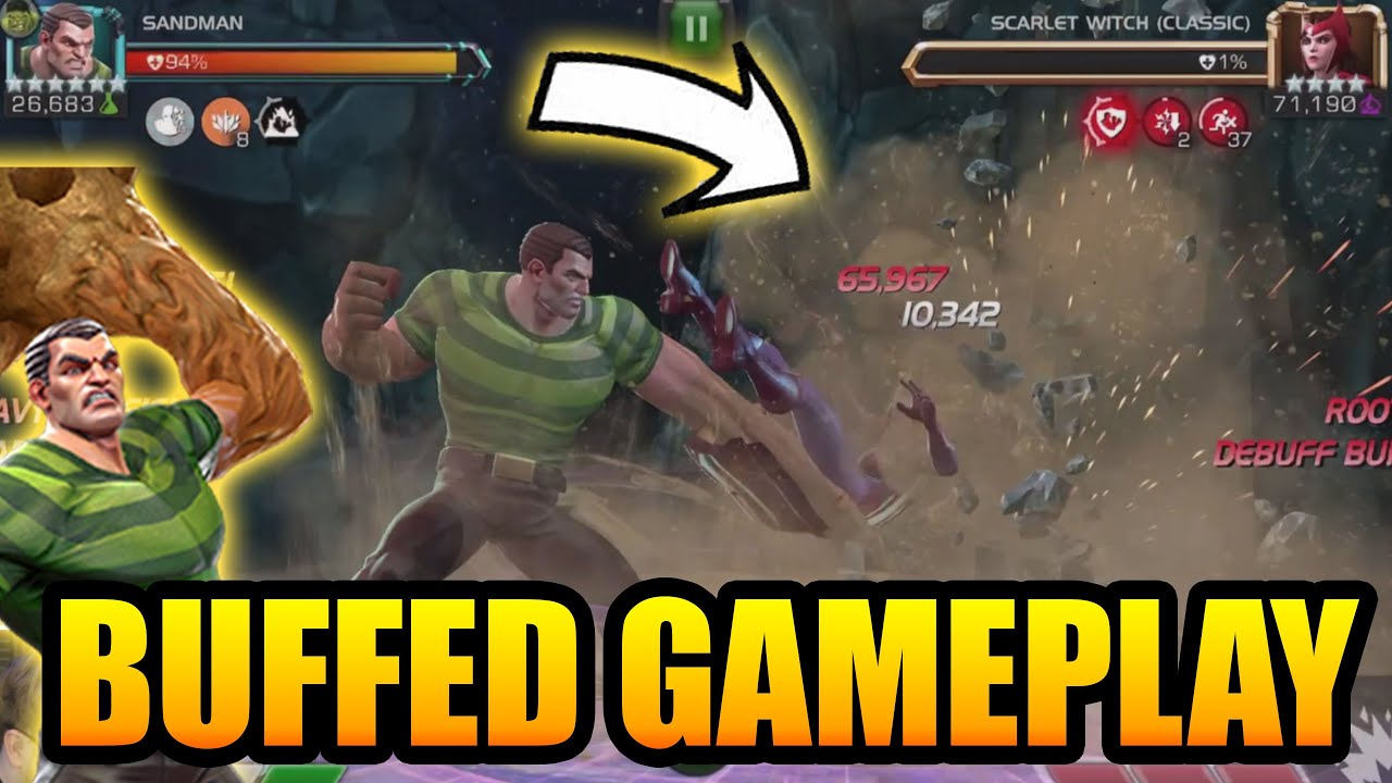 Buffed Sandman Gameplay - Did He Finally Get Justice?!?! - Marvel Contest of Champions