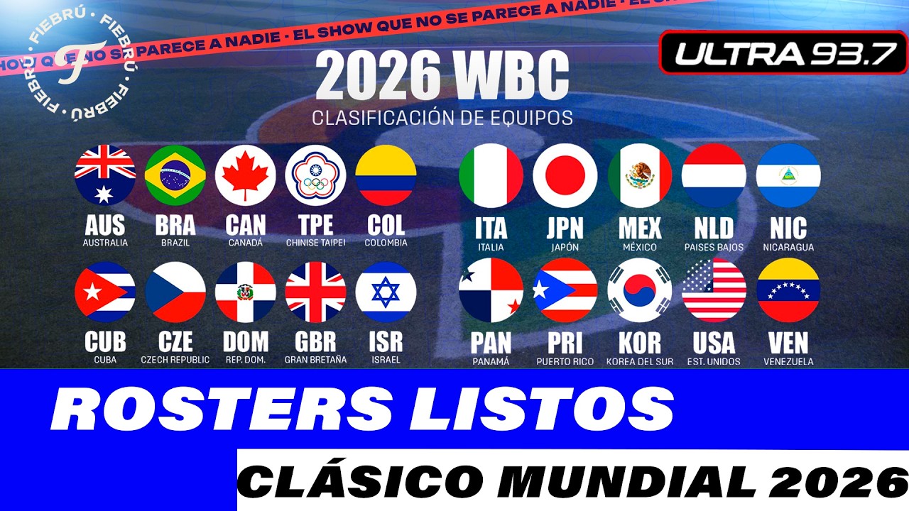 MLB da a conocer los rosters oficiales del Clásico Mundial 2026