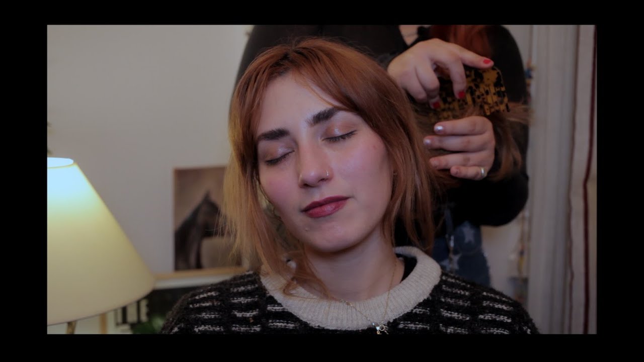 ASMR ~ My Sister Tries asmr For the First Time! ✨ On me! ⚬ Amazing ⚬ Real Person Hairplay ⚬