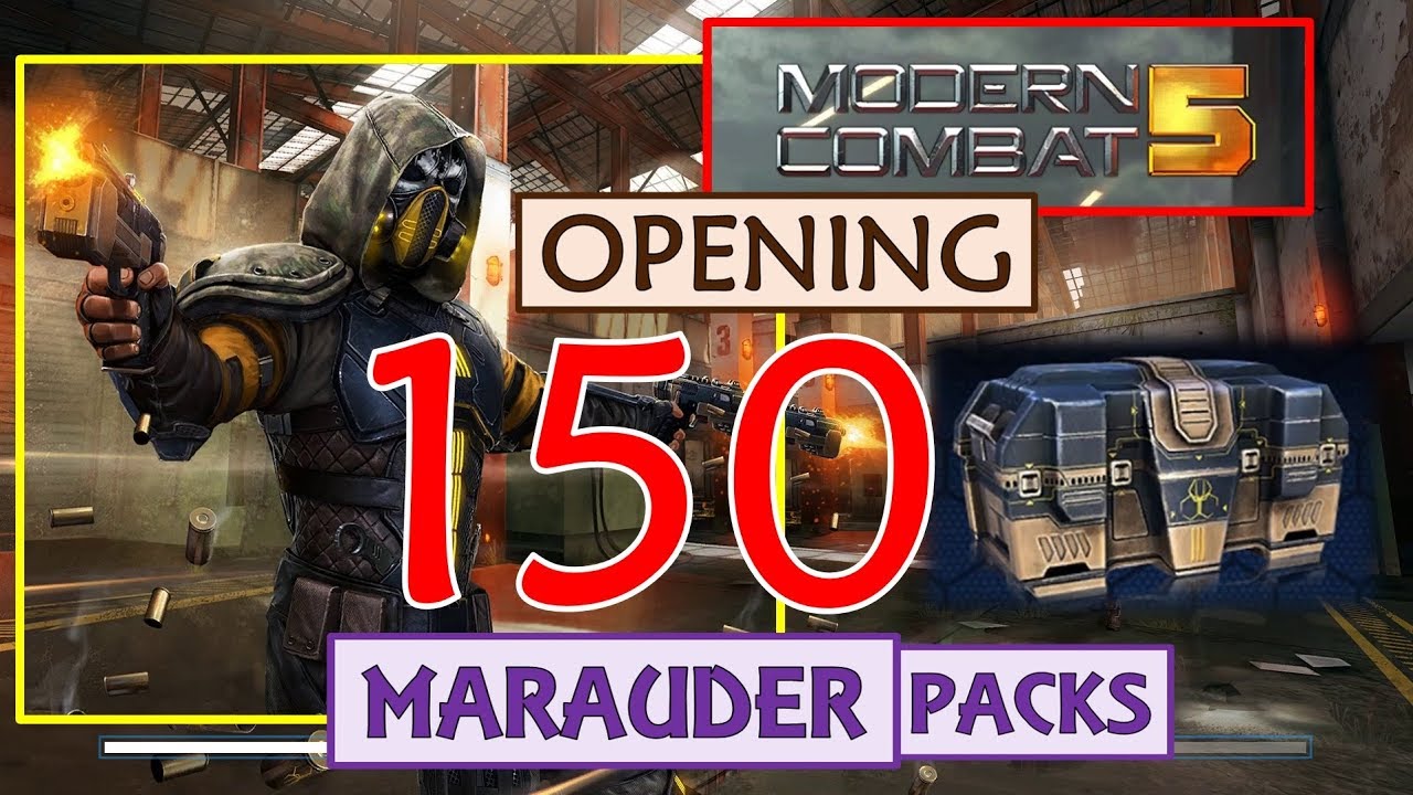 Unlocking all MARAUDER Weapons by Opening 150 MARAUDER PACKS - Modern Combat 5