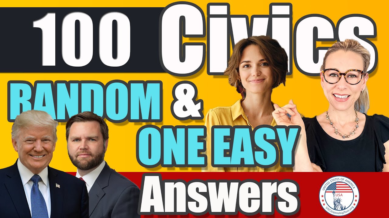 100 civics questions ONE EASY answers US naturalization test | 2008 Civics Test Officer Hope