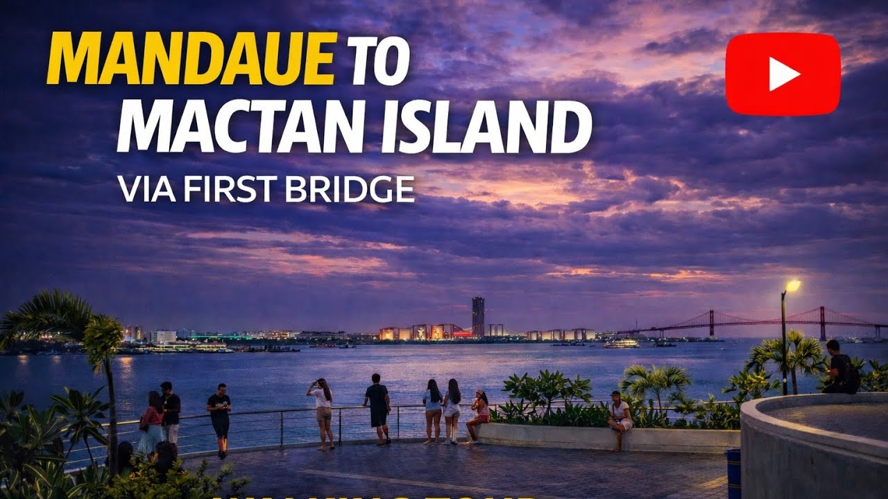 MANDAUE TO MACTAN ISLAND VIA FIRST BRIDGE. METRO CEBU IN THE AFTERNOON. WALKING TOUR PHILIPPINES 