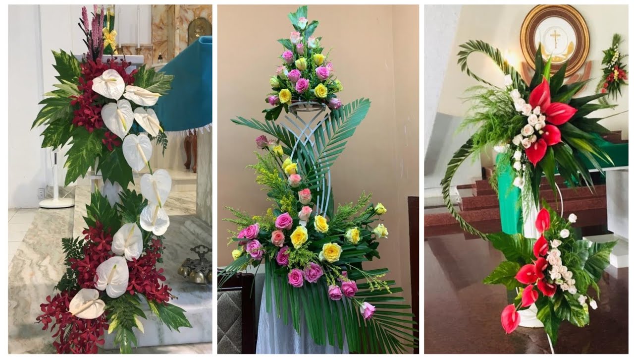 Modern Church fresh flower decoration ideas 2025