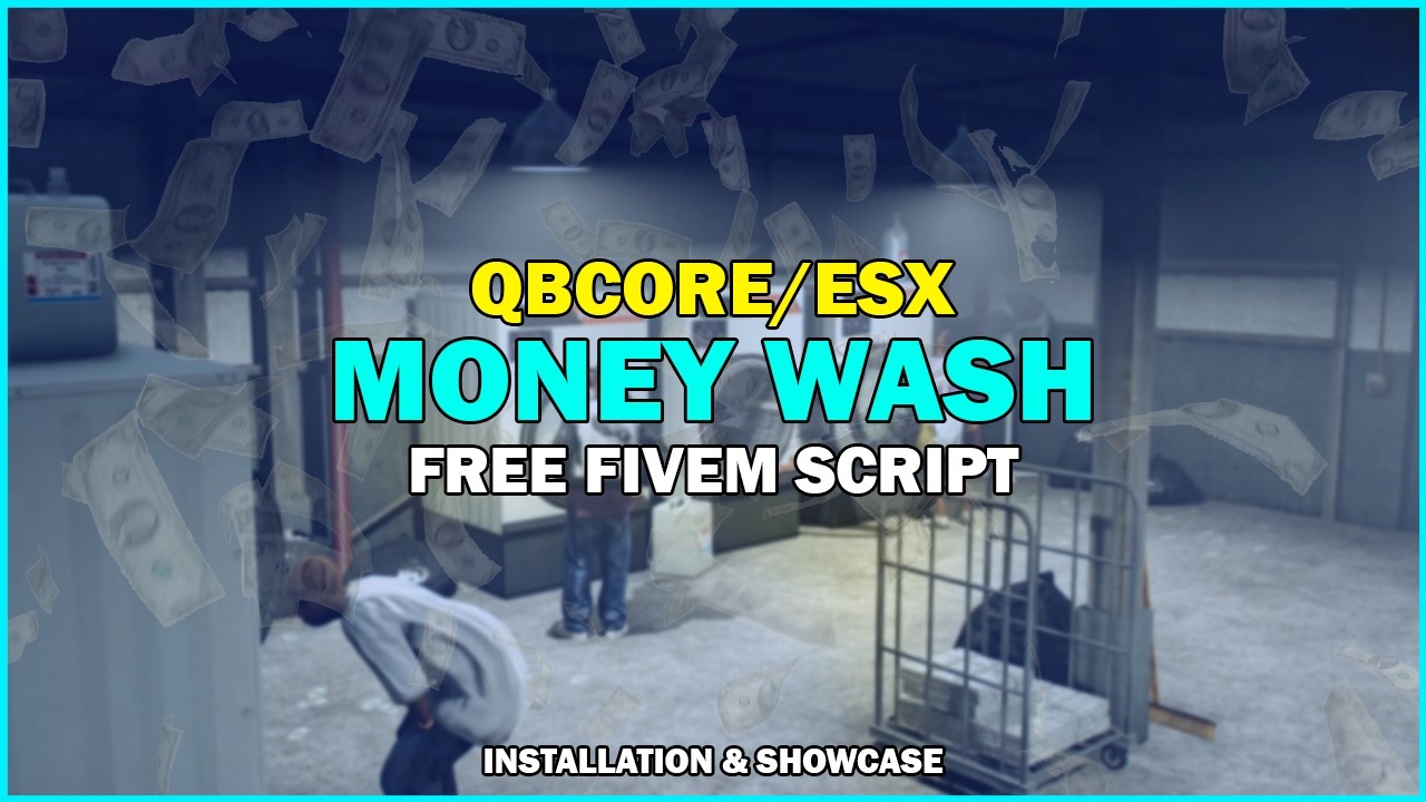 [ESX/QBCore] Отмывание денег | Бесплатный скрипт для FiveM | Установка и демонстрация