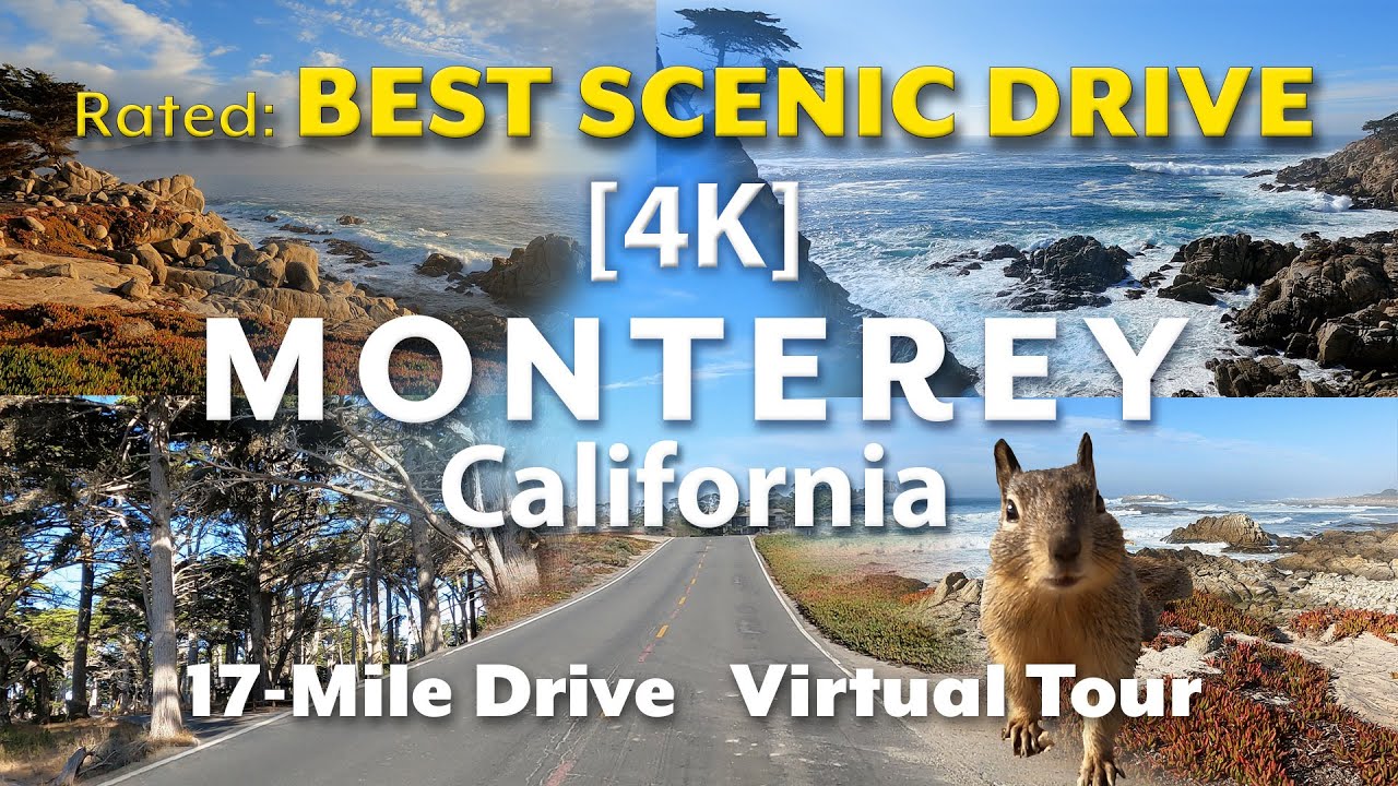 [4K] Virtual Tour along Monterey California 17-Mile Drive Pebble Beach