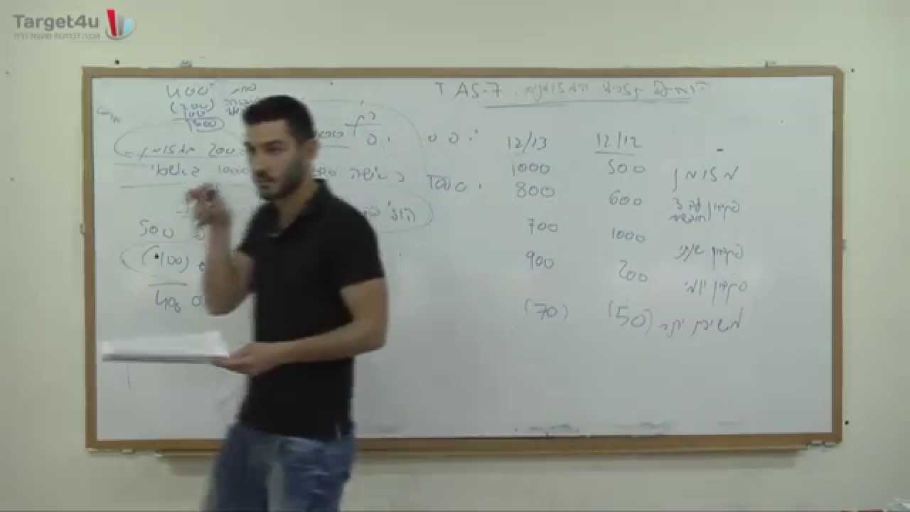 מכללת Target4u - קורס חשבונאות פיננסית א - שיעור בנושא דוח תזרים מזומנים - סעיף מזומן ושווה מזומן