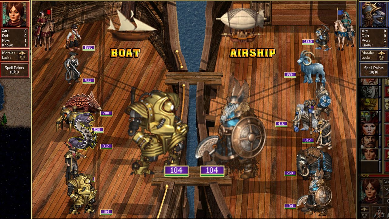 Heroes 3 COMBAT One year growth Boat Factory vs Airship Bulwark HoTA v1.8 L7b