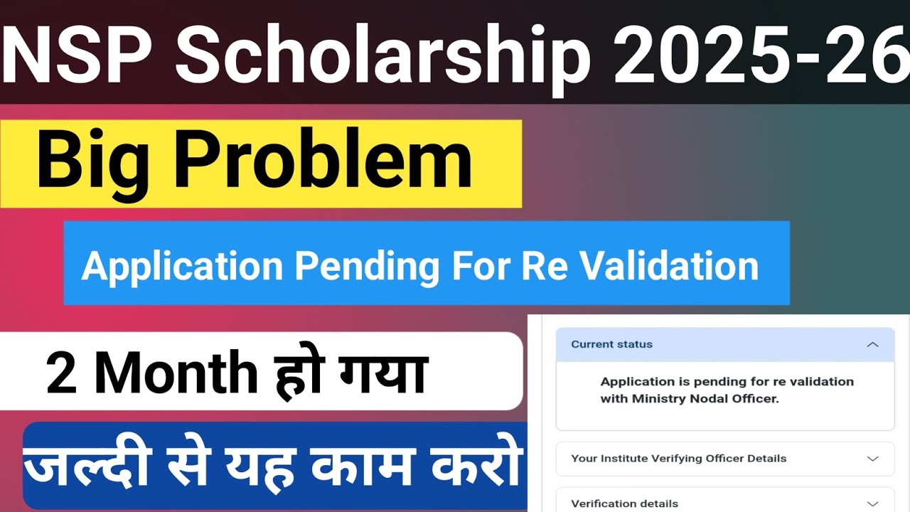 NSP Application Re Validation Problem 2025-26 | NSP Re Validation | Fresh And Renewal | NSP 2026