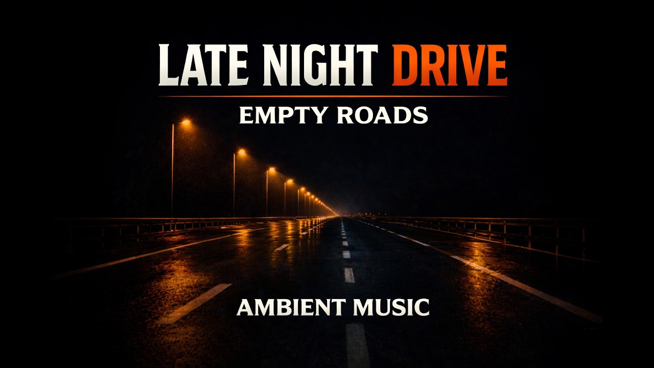 Late Night Drive Through Empty Roads | A Calm Thinking Atmosphere
