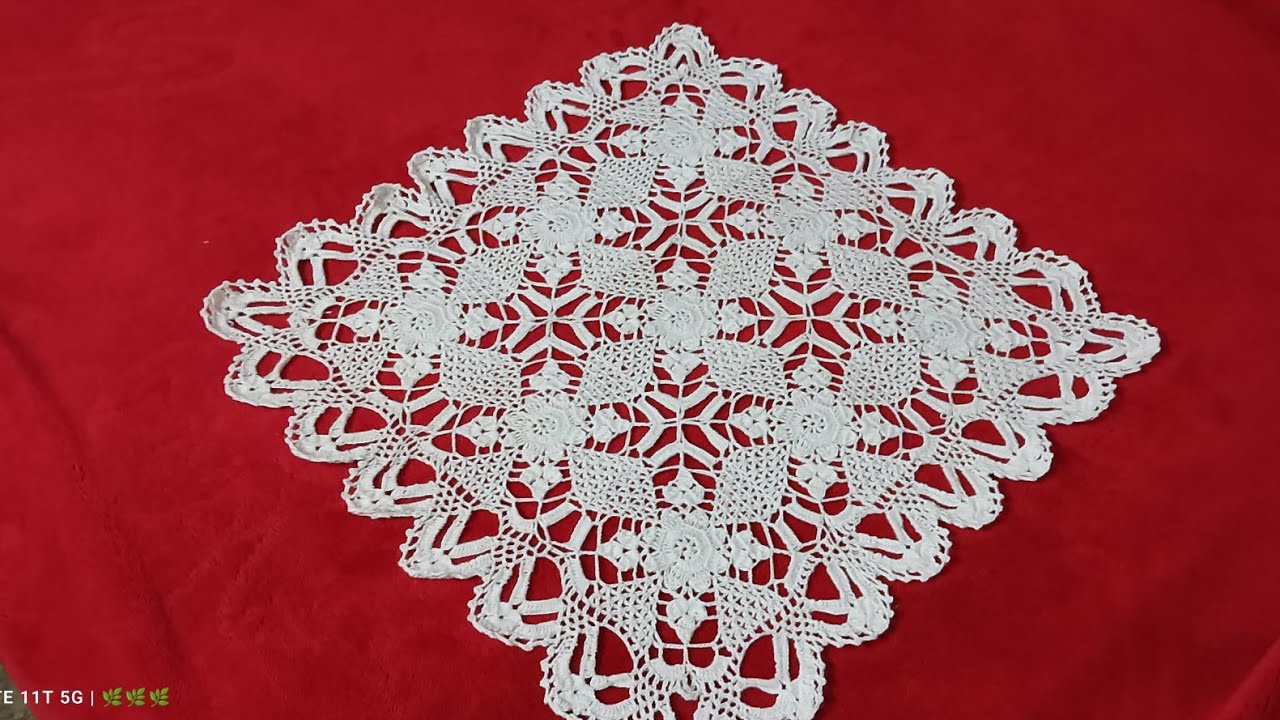 crochet stitch Bedsheet, table mat, shawal design. part- 2