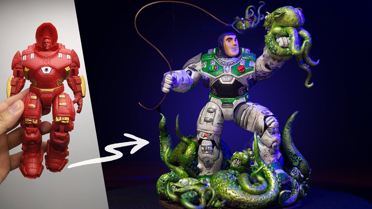 Fiz o meu próprio HulkBUZZter usando boneco de camelô 😂🚀  |  Buzz Lightyear - Toy Story