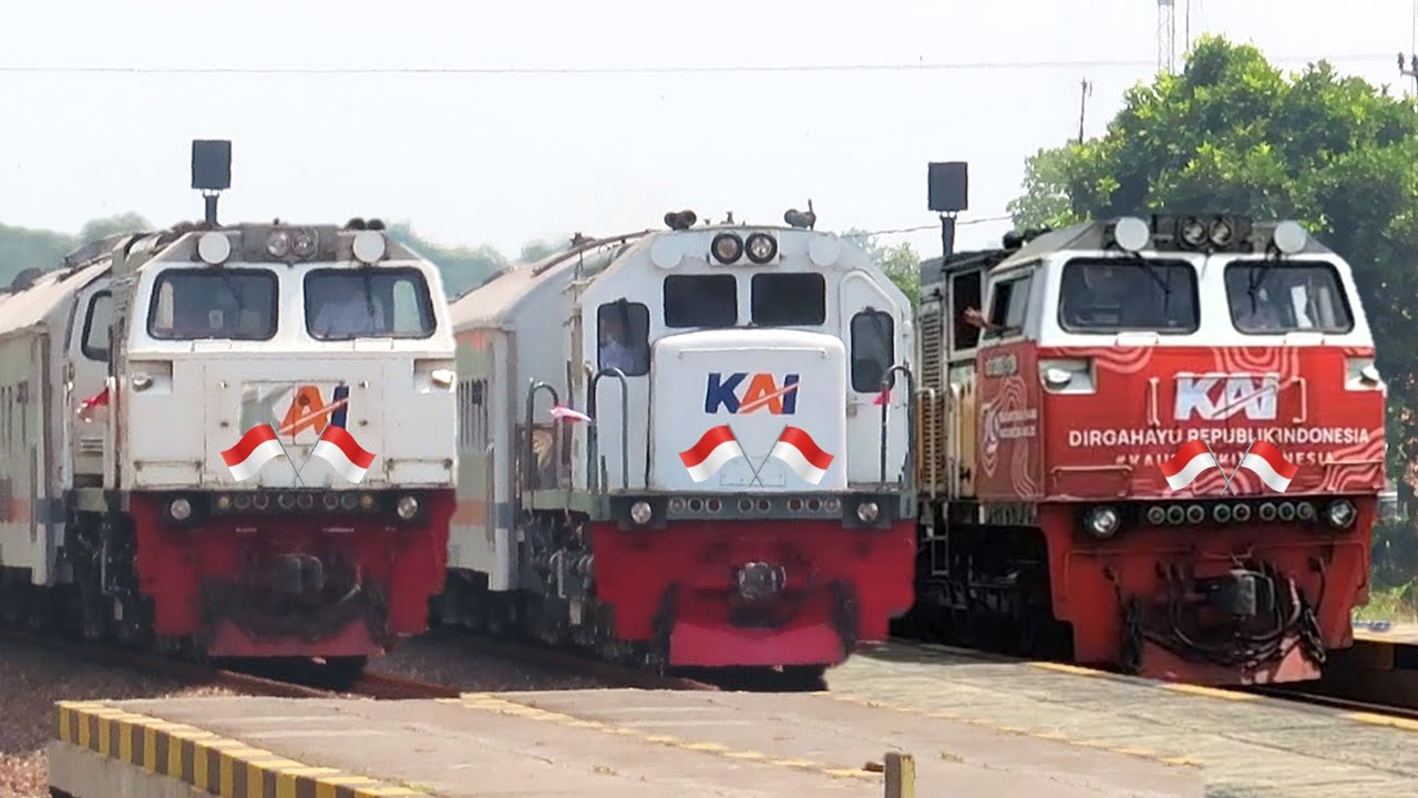 TOP!! MOMEN 10 KERETA API NGEBUT DI STASIUN TERSIBUK PEGADEN BARU SUBANG ! Lokomotif Livery Spesial