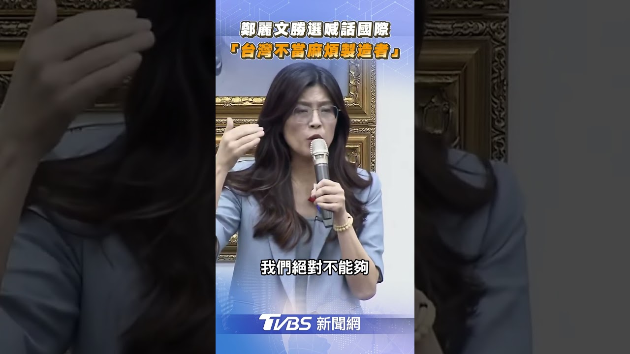 鄭麗文勝選喊話國際　「台灣不當麻煩製造者」｜TVBS新聞@TVBSNEWS01