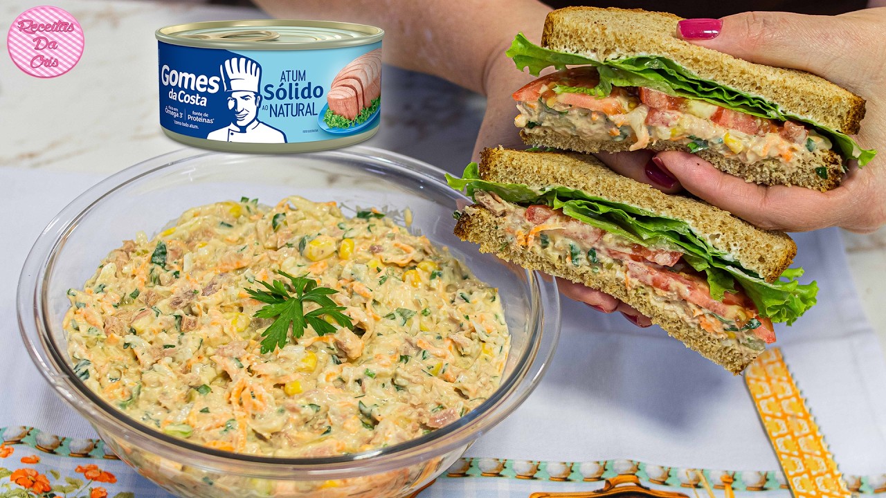 PAT&Ecirc; DE ATUM SUPER CREMOSO PARA SANDU&Iacute;CHE NATURAL P&Atilde;ES TORRADAS E MUITO MAIS! F&Aacute;CIL E R&Aacute;PIDO