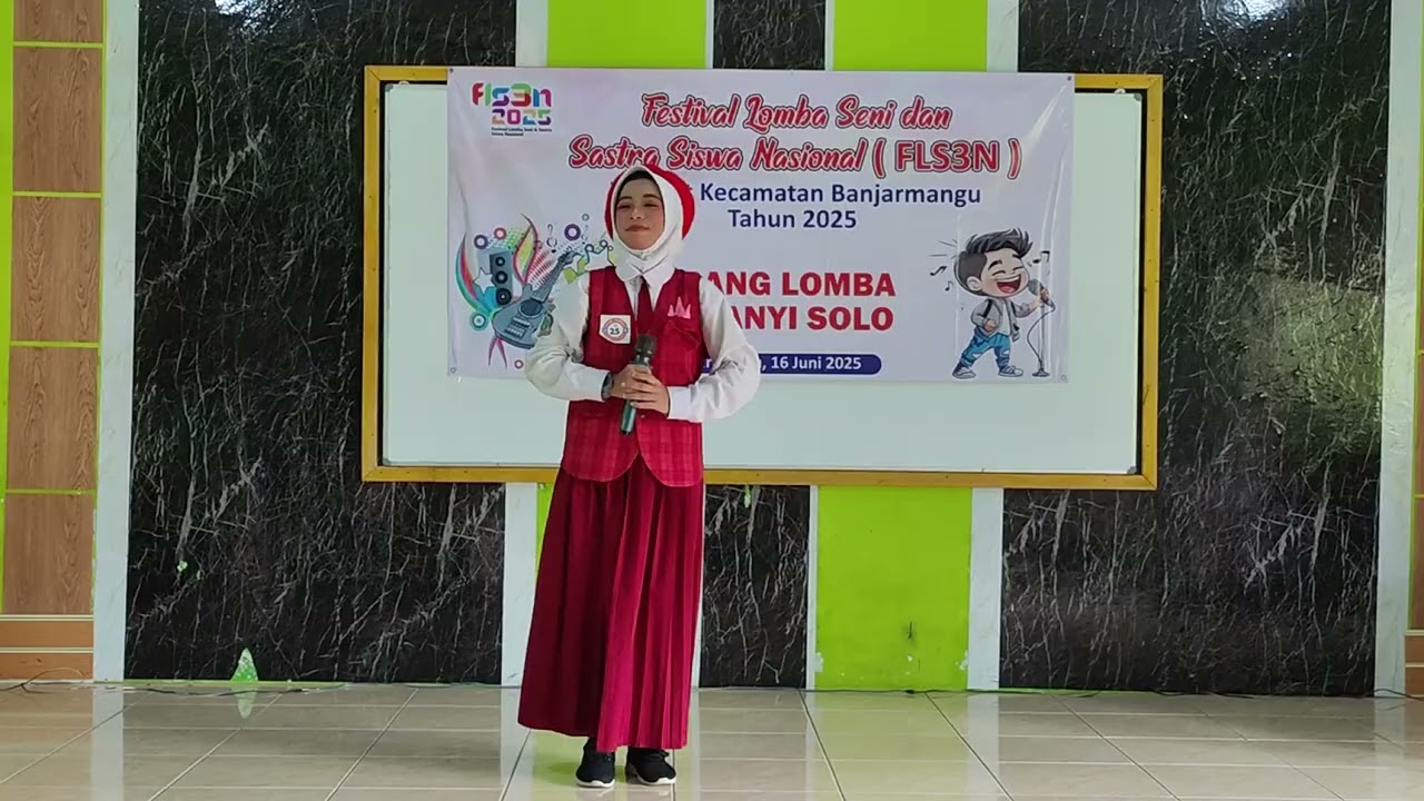 Ghalin dalam FLS3N SD Kecamatan Banjarmangu Cabang Menyanyi Solo Tahun 2025