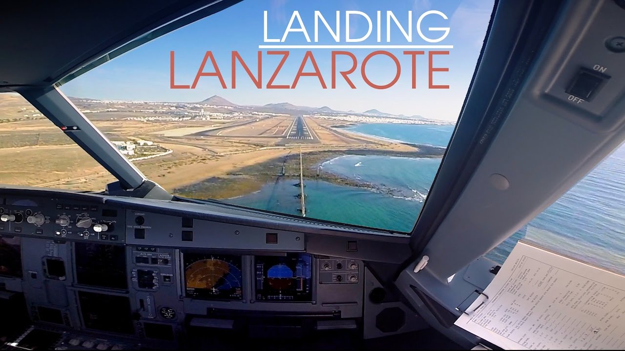 CockpitSeries: Airbus A319 Landing in Lanzarote Airport