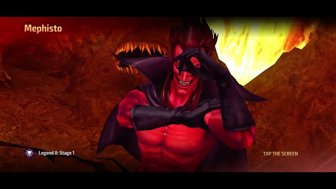Marvel Future Fight - World Boss Legend - Mephisto (1) - Captain America (Back to Basics)