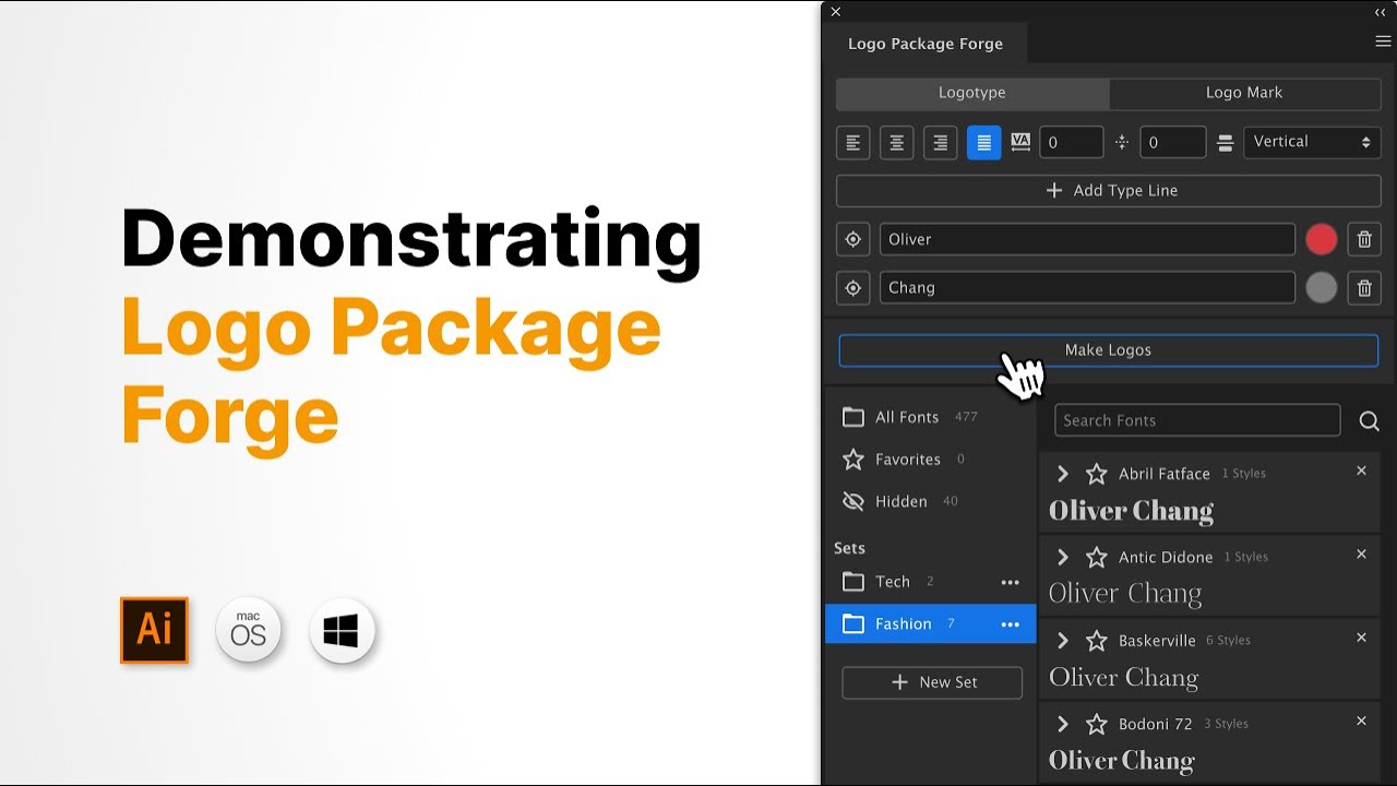 Demonstrating Logo Package Forge