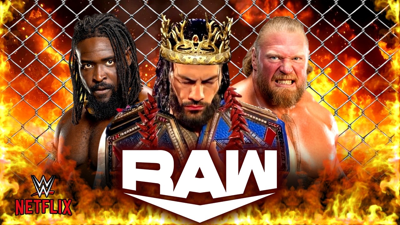 WWE Raw: Roman Reigns vs Oba Femi vs Brock Lesnar | Steel Cage Full Match 17-February-2026