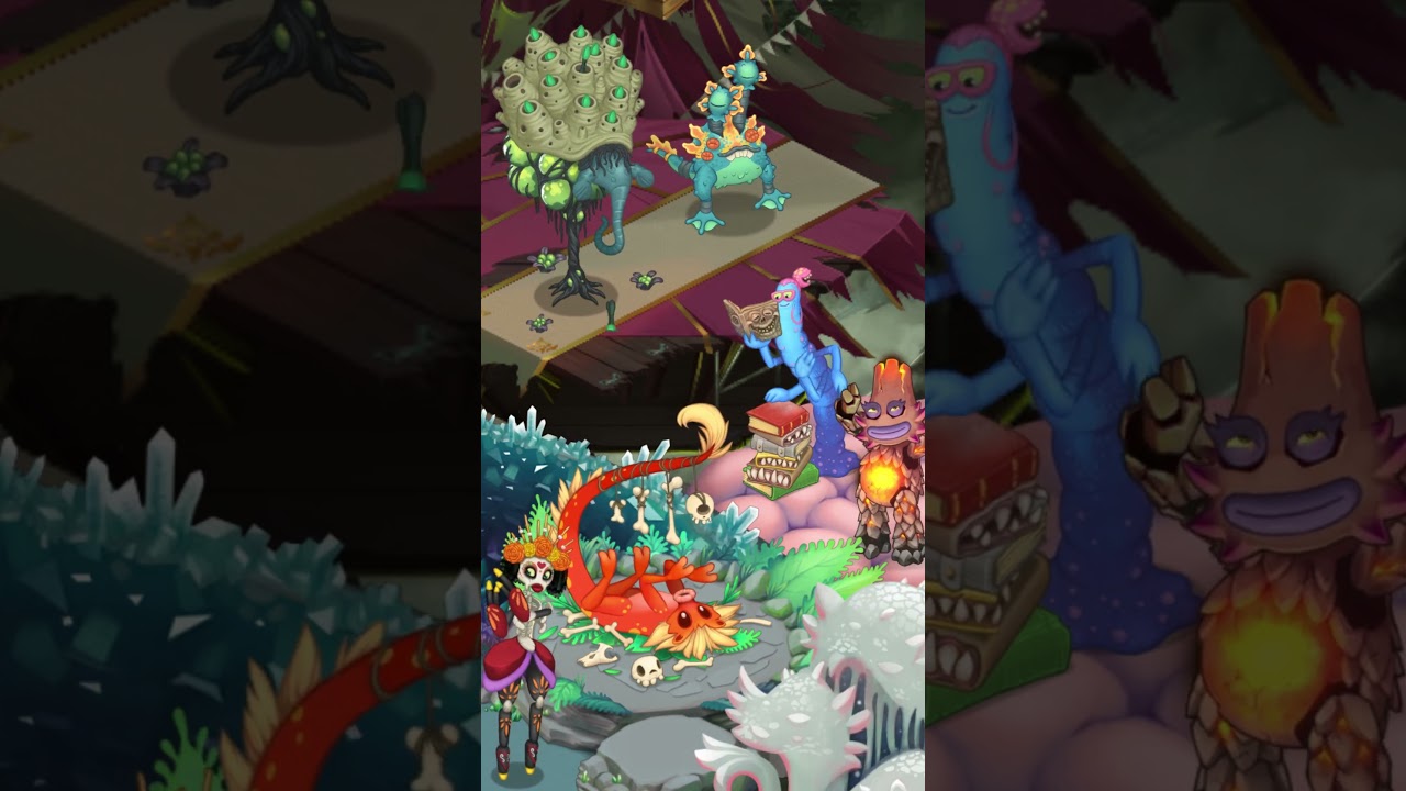 Boo'qwurm Clavavera Gaddzooks Jerm Kayna and Plinkajou septet #shorts #mysingingmonsters #msmduets