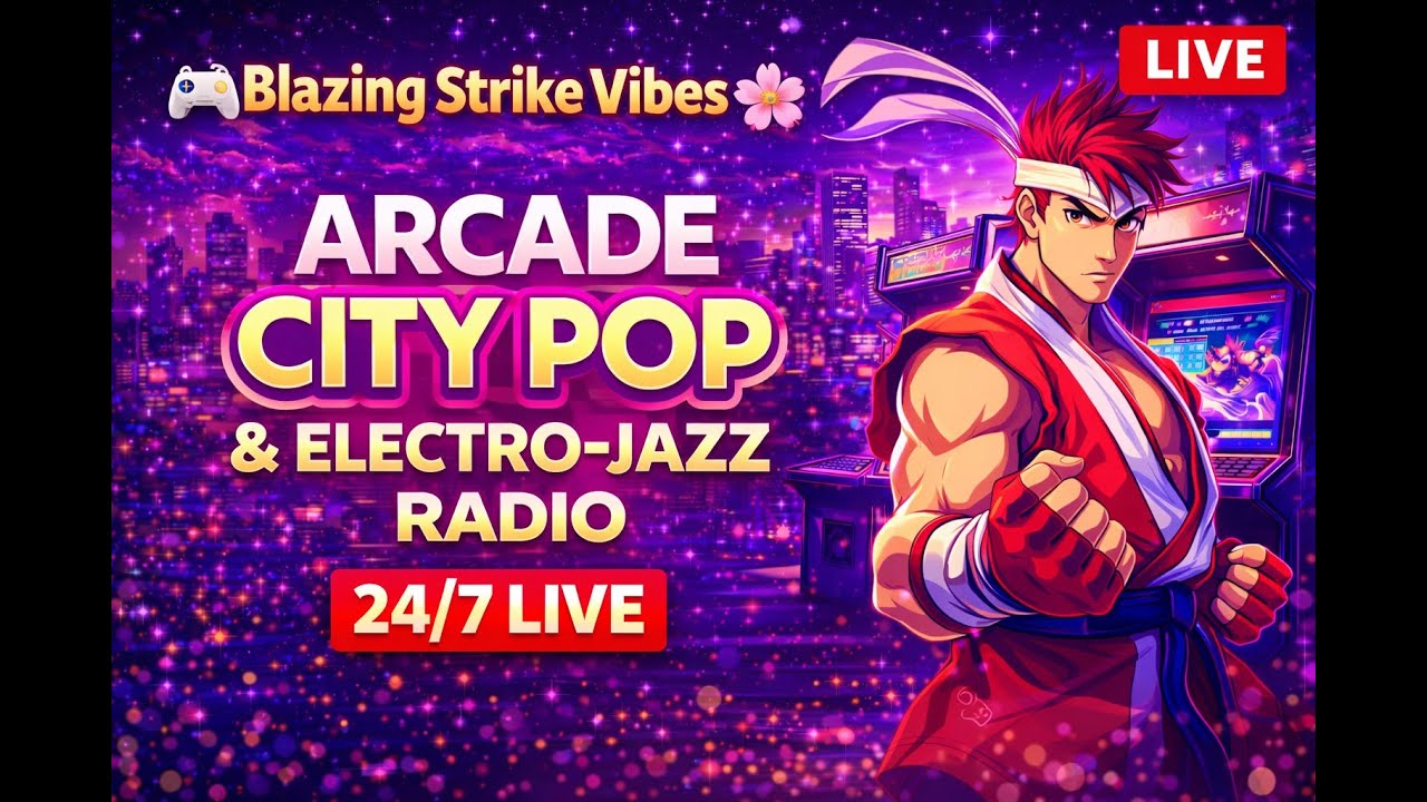 Blazing Strike Vibes 🌸 Arcade City Pop & Electro-Jazz Livestream