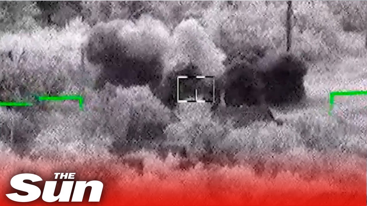 Russian combat helicopter fires missiles at Ukrainian ground targets