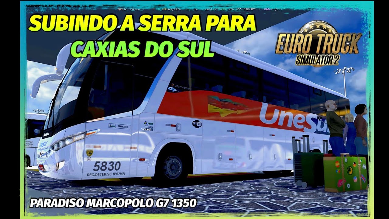 Bus Mod Driving Simulador Subindo a Serra Porto Alegre x Caxias do Sul Marcopolo G7 1350 Volvo