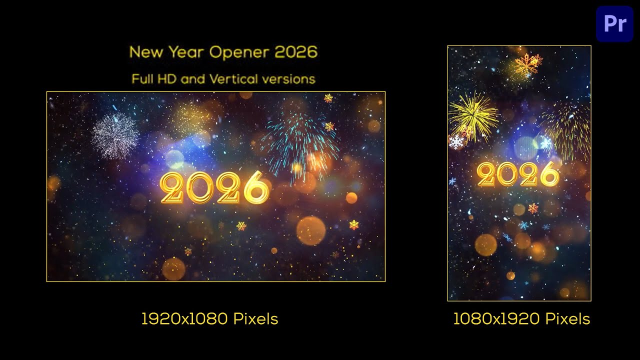 Happy New Year Opener 2026 ❄️ Premiere Pro Template