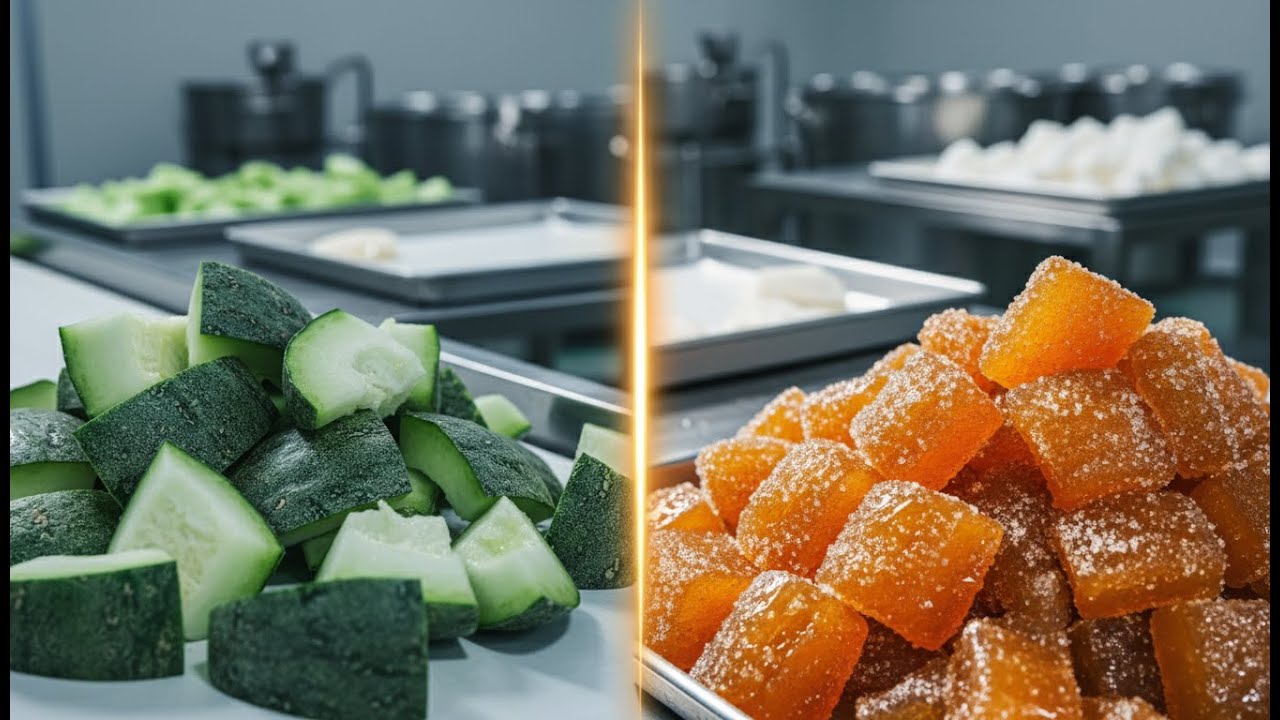 How Organic Winter Melon Becomes Traditional Preserves Inside a Factory