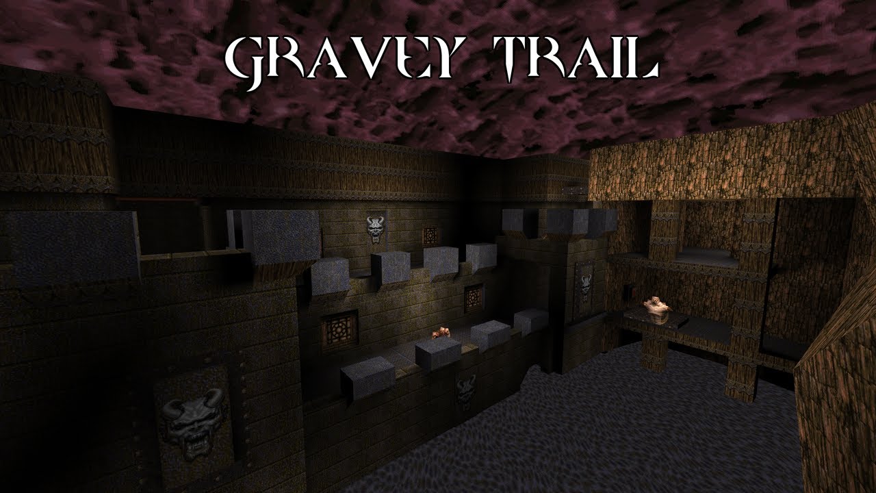 [Quake] Gravey Trail (Blind Playthrough, Nightmare difficulty, No Saves)