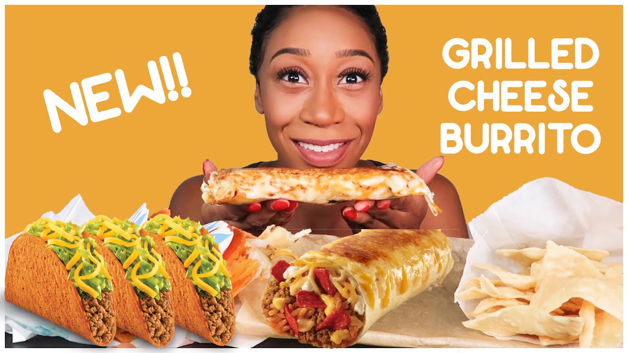 NEW GRILLED CHEESE BURRITO TACO BELL MUKBANG!