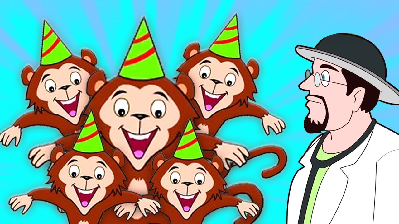 cinco pequeños monos | Rhymes | Five Little Monkeys | Kids TV Channel Español | Canciones Infantiles