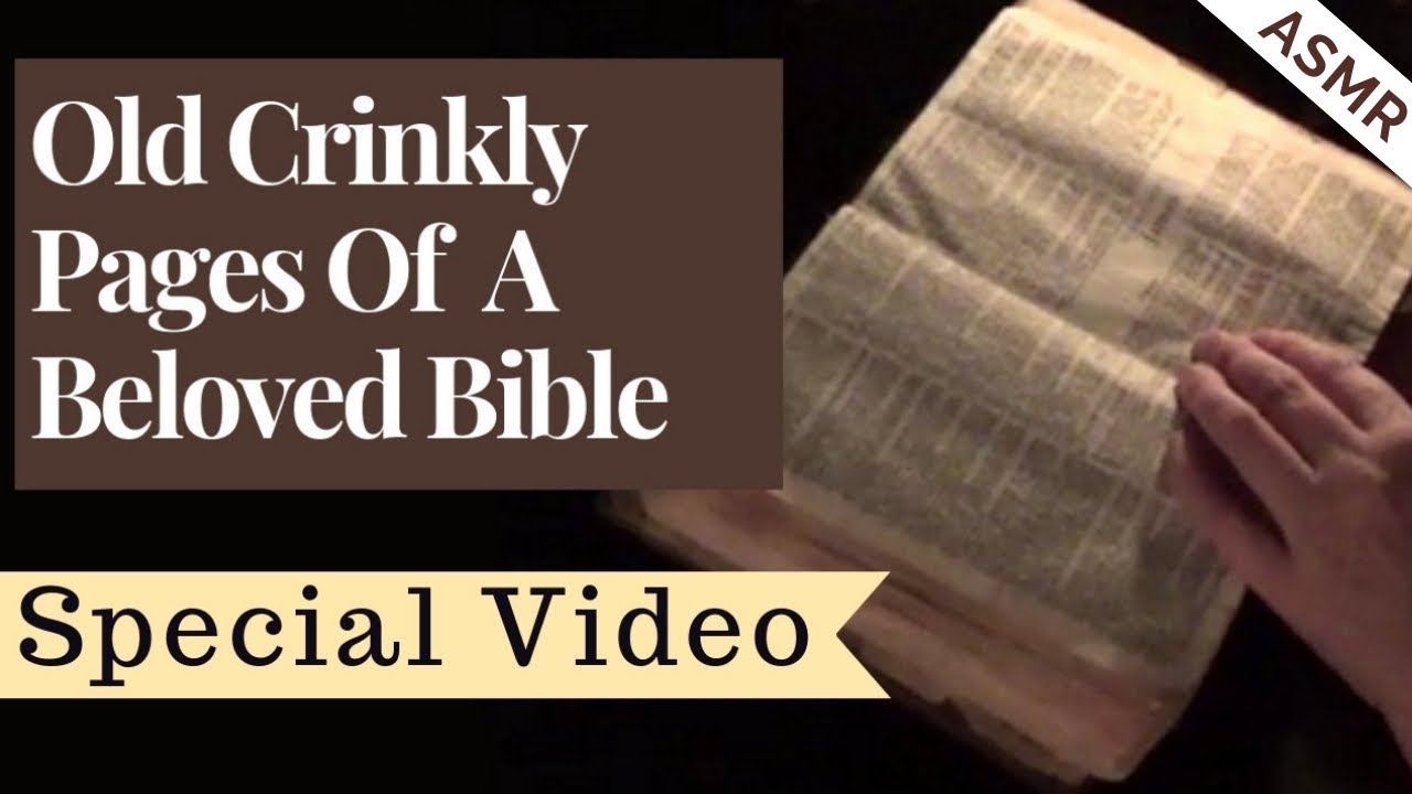Christian ASMR  l THE READING OF SELECTED SCRIPTURE FROM AN OLD BIBLE l FOR SLEEP & RELAXATION