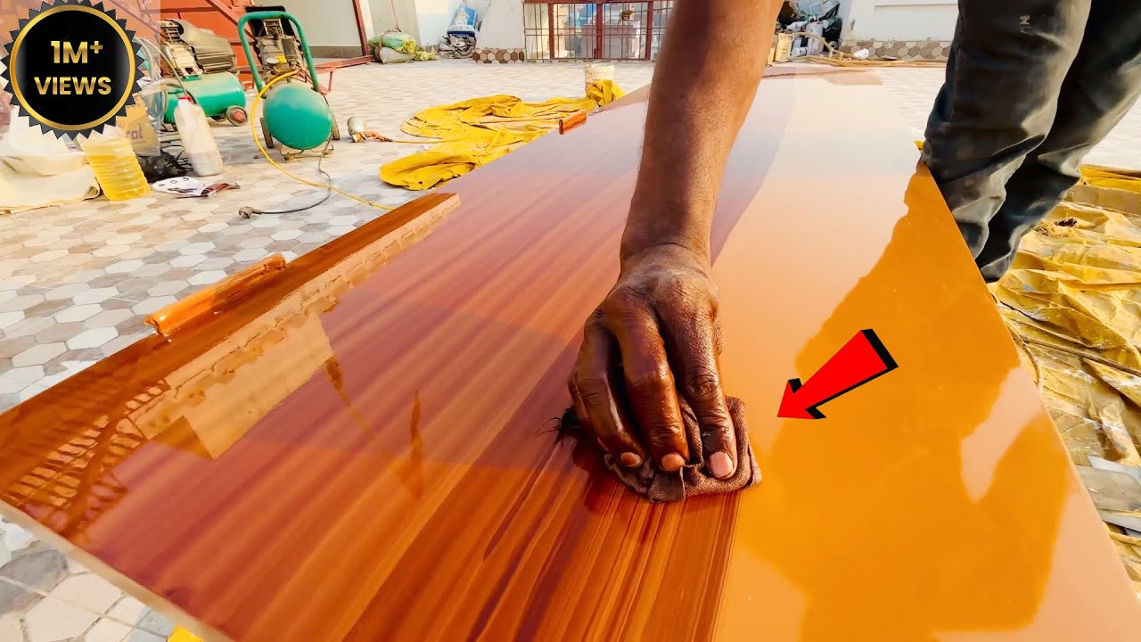 Lakdi Ke darwaje Par Resha Kaise Banaen Best 😱Enamel Paint Wood Polish Grain How To 2025