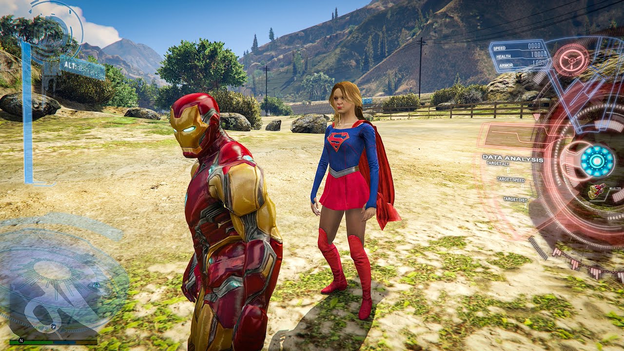 Iron Man vs Supergirl 2 - GTA 5 Iron Man mod - CocoBibu