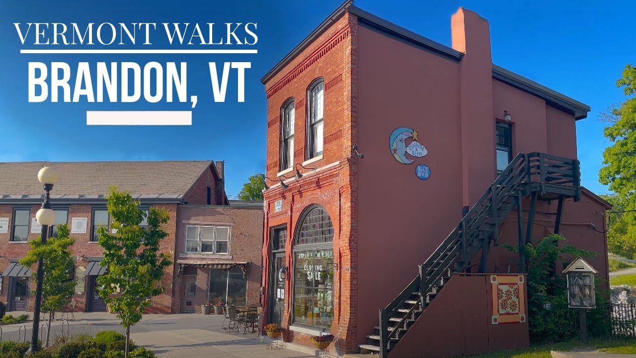 Vermont Walks - Brandon, VT - A warm late afternoon walk around town ・ 60fps ・ 4K