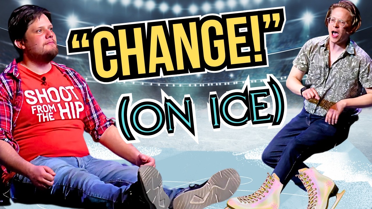 ICE RINK CHAOS | The CHANGE Game (When they hear 'CHANGE' they have to say something different!)